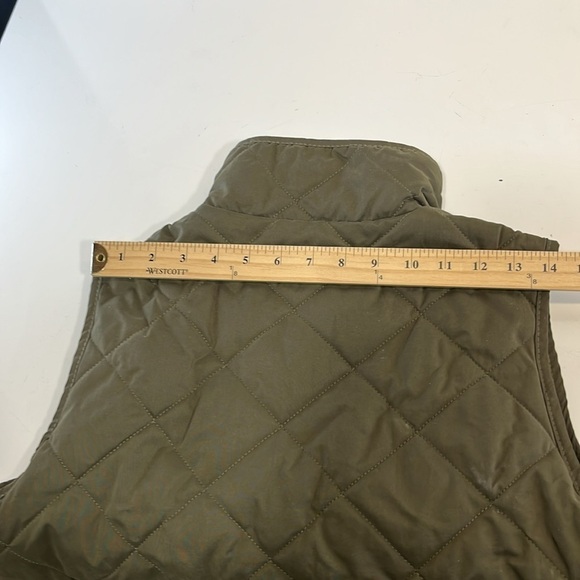 Thread & Supply Olive  Green Quilted Full Zip Snap Flap pockets  Womens large - Picture 7 of 12
